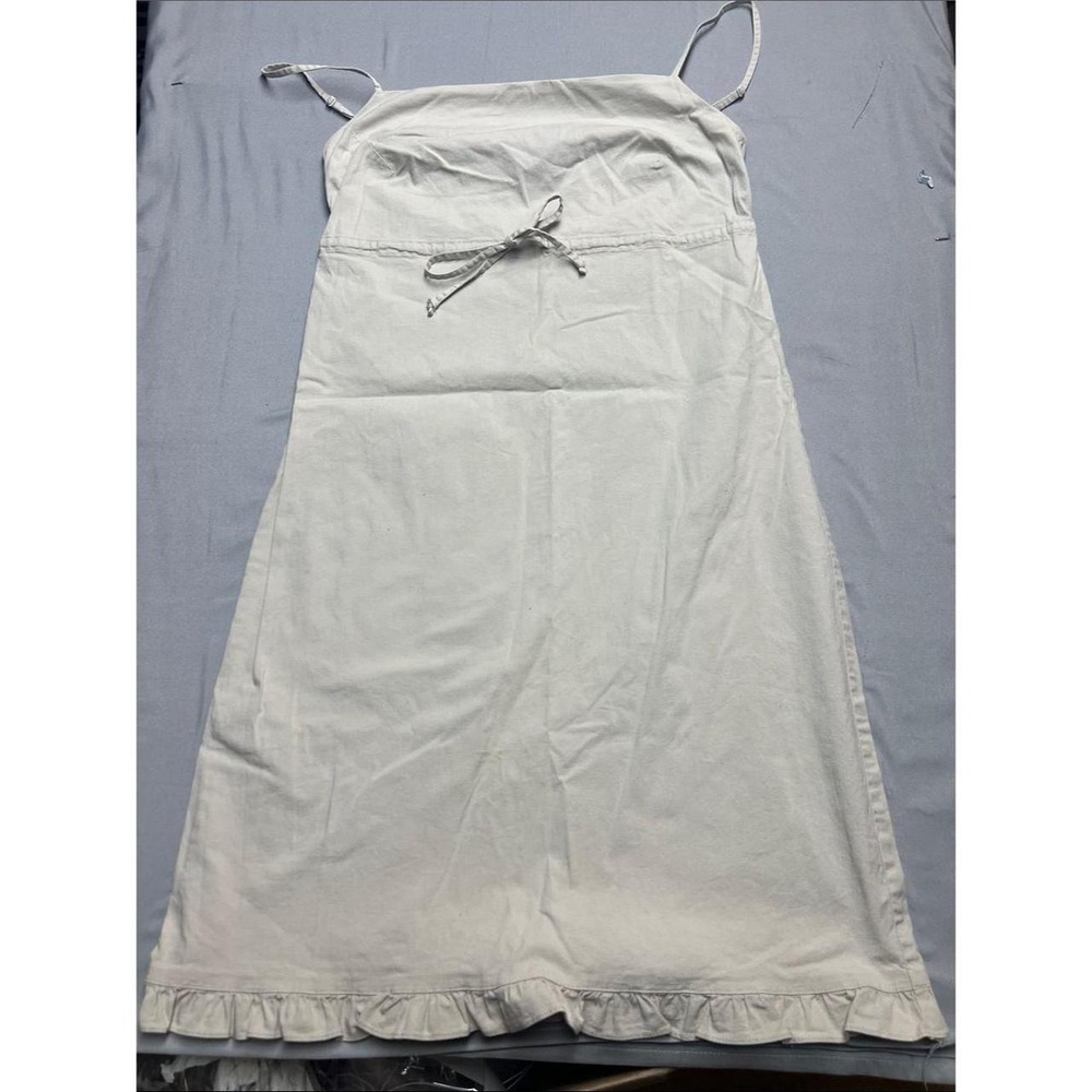 The Limited Stretch Beige Ruffle Hem Empire Waist Sundress Size 4